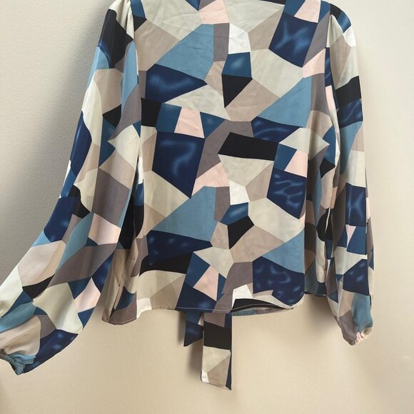 SHEIN Geometric Blouse – Multicolor - Picture 3 of 4